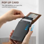 For iPhone 15 Pro Suteni H19 Oil Wax 2-in-1 MagSafe Removable Card Box Back Phone Case(Brown) - Image 3