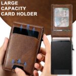 For iPhone 15 Pro Suteni H19 Oil Wax 2-in-1 MagSafe Removable Card Box Back Phone Case(Brown) - Image 4