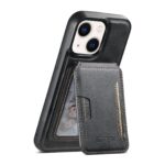 For iPhone 13 Suteni M3 Card Bag MagSafe Cowhide Texture Leather Phone Case(Black)