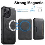 For iPhone 13 Suteni M3 Card Bag MagSafe Cowhide Texture Leather Phone Case(Black) - Image 2