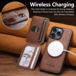 For iPhone 13 Suteni M3 Card Bag MagSafe Cowhide Texture Leather Phone Case(Brown) - Image 5
