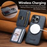 For iPhone 13 Suteni M3 Card Bag MagSafe Cowhide Texture Leather Phone Case(Blue) - Image 5