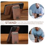 For iPhone 13 Suteni M5 Magnetic Card Bag MagSafe Leather Phone Case(Brown) - Image 5
