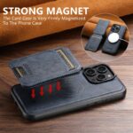 For iPhone 13 Suteni M5 Magnetic Card Bag MagSafe Leather Phone Case(Blue) - Image 3