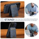 For iPhone 13 Suteni M5 Magnetic Card Bag MagSafe Leather Phone Case(Blue) - Image 5