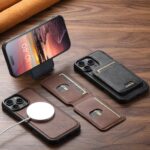 For iPhone 13 Suteni M5 Magnetic Card Bag MagSafe Leather Phone Case(Blue) - Image 6