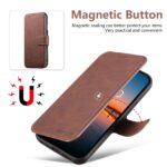 For iPhone 15 Plus Suteni Q05 2-in-1 Multi-function MagSafe Wallet Litchi Leather Phone Case(Brown) - Image 4