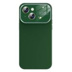 For iPhone 15 Kalebol Large Windows Frosted Liquid Silicone Phone Case(Cangling Green)