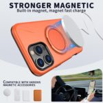For iPhone 13 Pro Max Kalebol Magnetic MagSafe Rotation Holder PC Phone Case(Orange) - Image 2