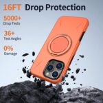 For iPhone 13 Pro Max Kalebol Magnetic MagSafe Rotation Holder PC Phone Case(Orange) - Image 4