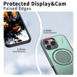 For iPhone 13 Pro Max Kalebol Magnetic MagSafe Rotation Holder PC Phone Case(Grey Green) - Image 5