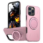 For iPhone 13 Pro Max Kalebol Magnetic MagSafe Rotation Holder PC Phone Case(Pink)