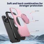 For iPhone 13 Pro Max Kalebol Magnetic MagSafe Rotation Holder PC Phone Case(Pink) - Image 6