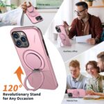 For iPhone 13 Pro Max Kalebol Magnetic MagSafe Rotation Holder PC Phone Case(Pink) - Image 7