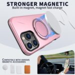 For iPhone 13 Pro Kalebol Magnetic MagSafe Rotation Holder PC Phone Case(Pink) - Image 2