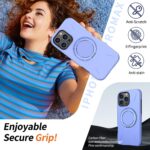 For iPhone 13 Pro Kalebol Magnetic MagSafe Rotation Holder PC Phone Case(Lilac) - Image 3