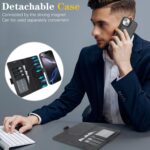 For iPhone 14 Plus Kalebol Strong Magnetic MagSafe Ring 2 In 1 Split Leather Phone Case(Black) - Image 9