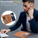 For iPhone 14 Plus Kalebol Strong Magnetic MagSafe Ring 2 In 1 Split Leather Phone Case(Brown) - Image 9