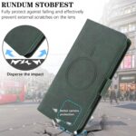 For iPhone 14 Plus Kalebol Strong Magnetic MagSafe Ring 2 In 1 Split Leather Phone Case(Green) - Image 5