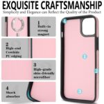 For iPhone 14 Plus Kalebol Strong Magnetic MagSafe Ring 2 In 1 Split Leather Phone Case(Rose Gold) - Image 8