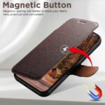 For iPhone 15 Plus Suteni Q05 -in-1 Multi-function MagSafe Wallet Big Litchi Leather Phone Case(Brown) - Image 4
