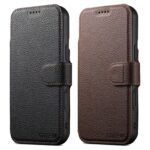 For iPhone 15 Plus Suteni Q05 -in-1 Multi-function MagSafe Wallet Big Litchi Leather Phone Case(Black) - Image 8