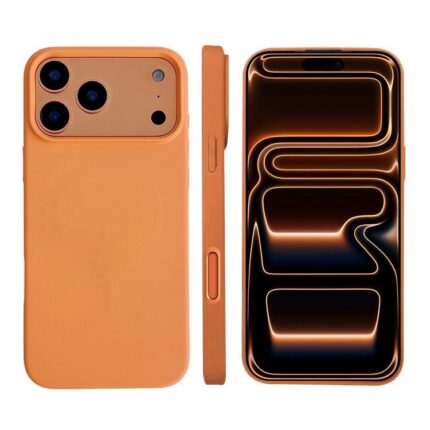 Liquid Silicone Phone MagSafe Case - For iPhone 17 Pro Max, Orange