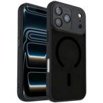 For iPhone 17 Pro XDcase Skin Feel Magnetic Frosted Phone Case with Lens Film(Black)