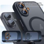 For iPhone 17 Pro Max XDcase Skin Feel Magnetic Frosted Phone Case with Lens Film(Midnight Blue) - Image 3
