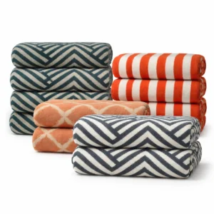 Pack of luxury 100% cotton bath towels 600GSM in assorted colours - large 50x90 cm, durable and lint-resistant