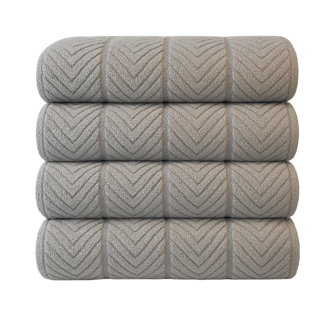 Close-up: 600GSM Towel Texture Close-up of 600GSM towel loop pile — 100% cotton texture showing plush absorbent weave