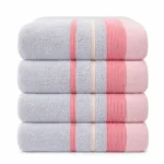 IZORRA 100% cotton bath towel 75x150 cm 600GSM - folded hero shot