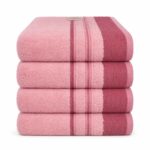 Pack of luxury 100% cotton bath towels 600GSM in assorted colours - large 50x90 cm, durable and lint-resistant