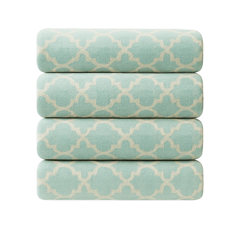 Aqua Trellis Cotton Bath Sheet in 600GSM 100% combed long-staple cotton, 75 x 150 cm