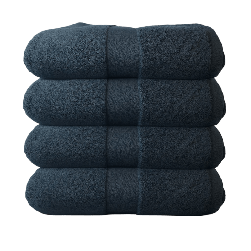 Deep Navy Cotton Bath Sheet - 600GSM 100% cotton, 75 x 150 cm