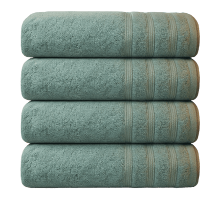 Close-up of 600GSM towel texture 100% cotton loops showing plush absorbent construction, 75x150 cm size