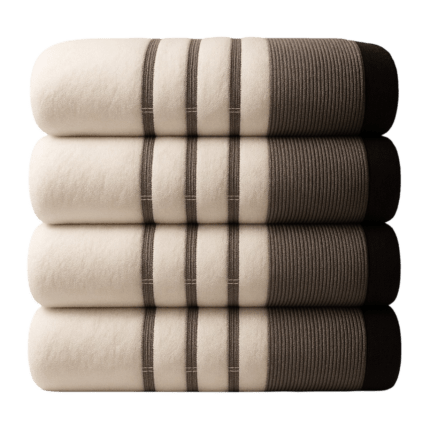 Folded bath towels in travel bag - IZORRA pack shot