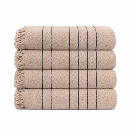 Pack of luxury 100% cotton bath towels 600GSM in assorted colours - large 50x90 cm, durable and lint-resistant