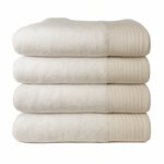 Luxury 100% cotton large bath towel 600GSM in white — soft, absorbent 75x150 cm for home, hotel & spa