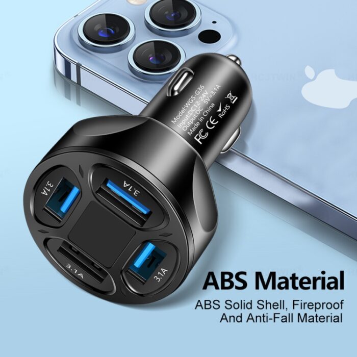 WGS-G36 3.1A 4 in 1 Digital Display Car Charger with Volt... - Image 4