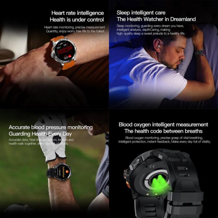 AK77 BT Call Smart Watch, Support Blood Oxygen / Blood Pressure / Heart Rate / Sports Health Monitoring Fitness Tracker - Image 6