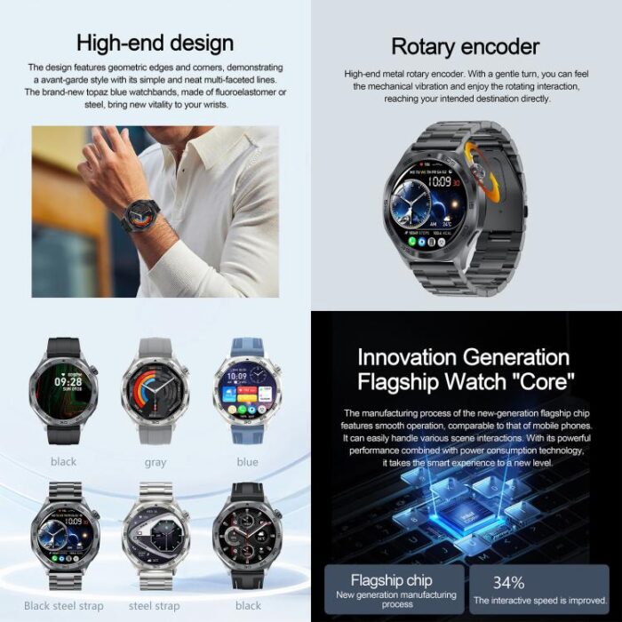 AK83 BT Call Smart Watch, Support Blood Pressure / Heart Rate / Sports Health Monitoring Fitness Tracker - Image 6
