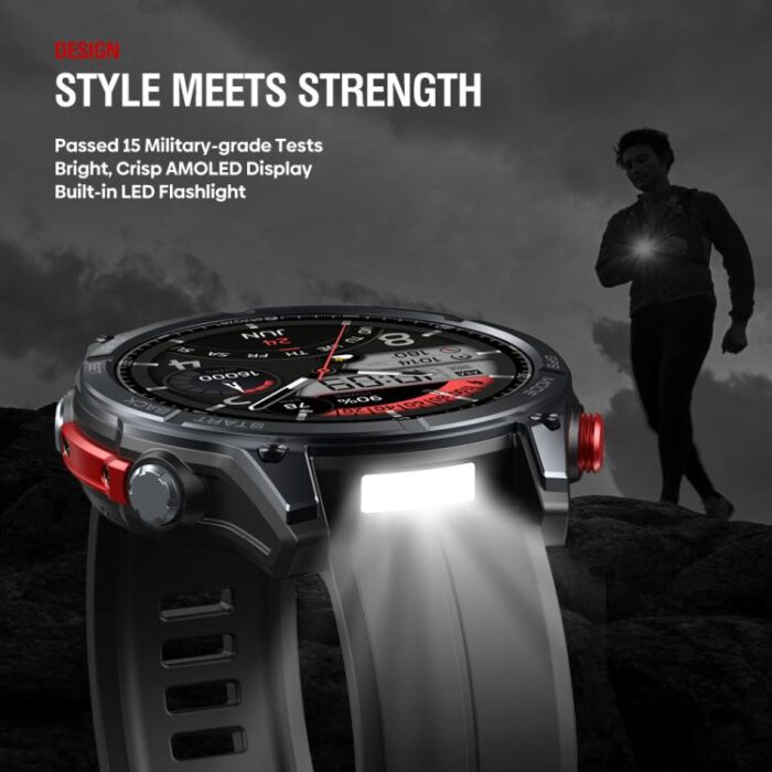 Zeblaze Stratos 4 Rugged Outdoor GPS Smart Watch 1.43 inch Screen 5 ATM & IP69K - Image 5