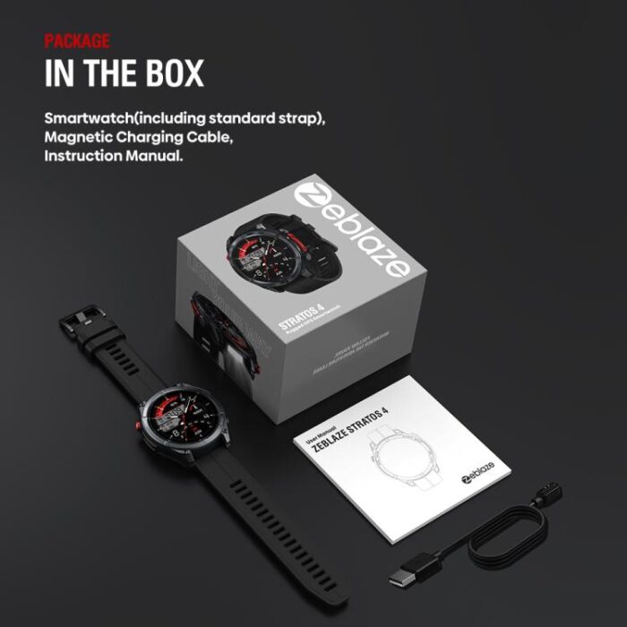 Zeblaze Stratos 4 Rugged Outdoor GPS Smart Watch 1.43 inch Screen 5 ATM & IP69K - Image 15
