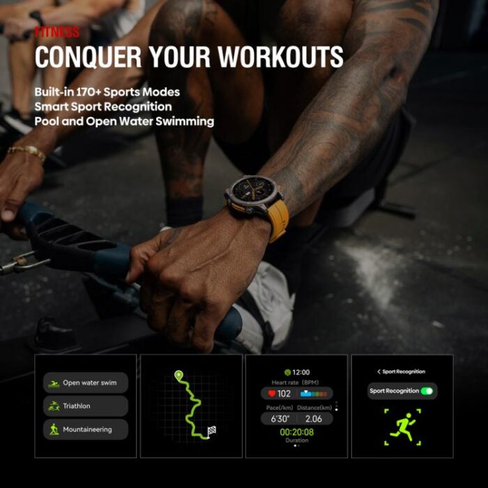 Zeblaze Stratos 4 Rugged Outdoor GPS Smart Watch 1.43 inch Screen 5 ATM & IP69K - Image 7