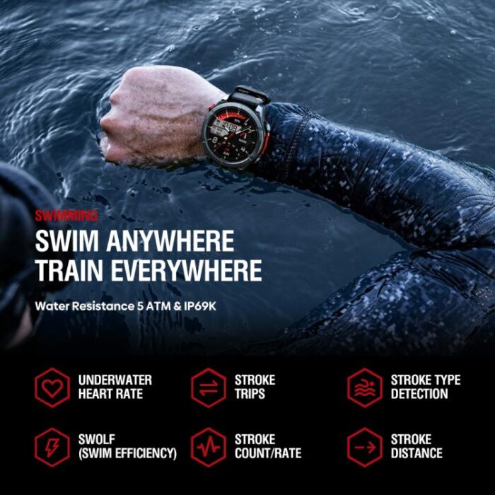 Zeblaze Stratos 4 Rugged Outdoor GPS Smart Watch 1.43 inch Screen 5 ATM & IP69K - Image 11
