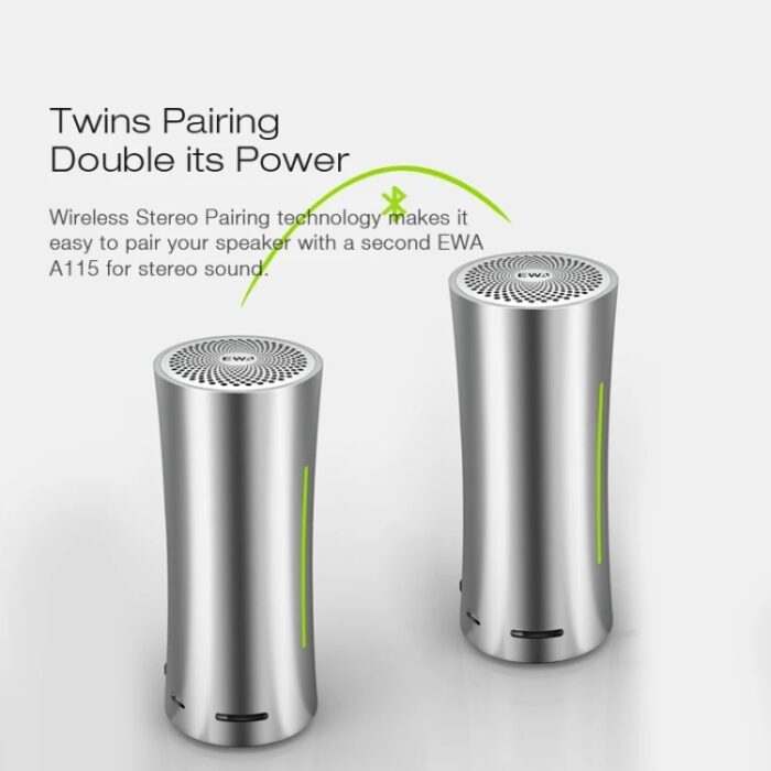 EWA A115 Portable Metal Bluetooth Speaker 105H Power - Image 10