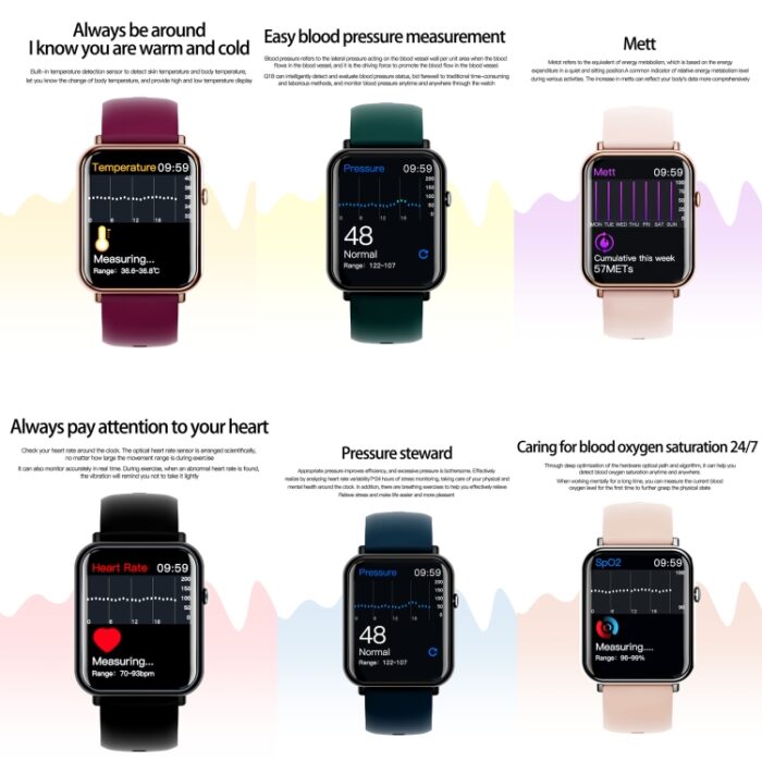 Q19 Pro IP67 Waterproof 1.69 inch Smartwatch - Image 2