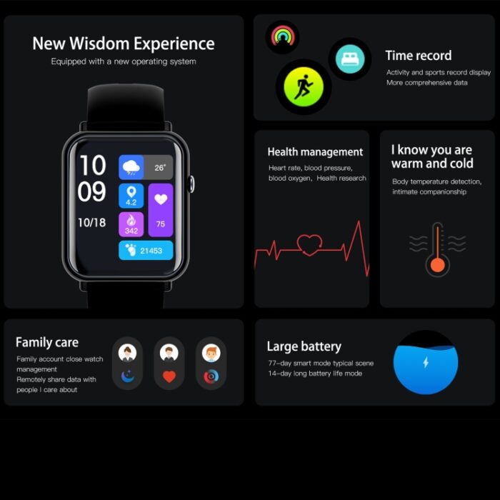 Q19 Pro IP67 Waterproof 1.69 inch Smartwatch - Image 5