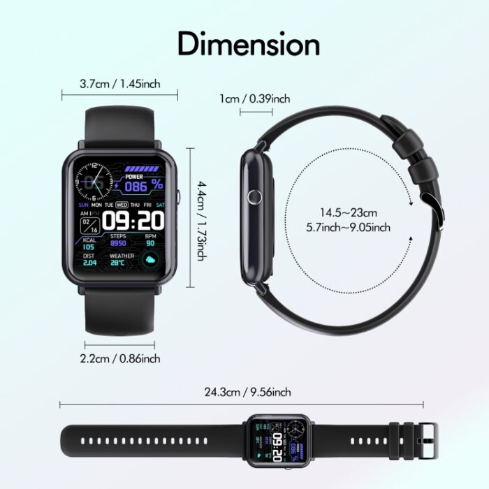 Q19 Pro IP67 Waterproof 1.69 inch Smartwatch - Image 9